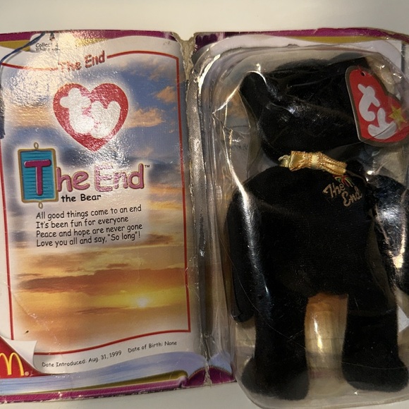 Beanie Babies Ty The End Bear Plush Toy Ronald Mcdonalds Teenie The Bear 1999 - Picture 2 of 2
